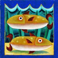 TWO FISH by Graham Knuttel at Ross's Online Art Auctions