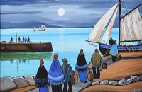THE EMIGRATION BOATS by J.P. Rooney at Ross's Online Art Auctions