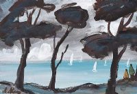 PINE TREES ON THE COAST by Markey Robinson at Ross's Online Art Auctions