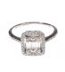 18CT WHITE GOLD DIAMOND BAGUETTE CLUSTER RING at Ross's Online Art Auctions