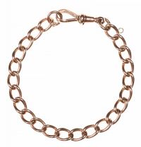 9CT ROSE GOLD CURB LINK BRACELET AND HINGE CLASP at Ross's Online Art Auctions