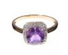 9CT GOLD AMETHYST DIAMOND RING at Ross's Online Art Auctions