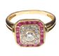 18CT RUBY AND DIAMOND RING at Ross's Online Art Auctions