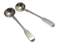 PAIR OF SILVER SALT SPOONS at Ross's Online Art Auctions