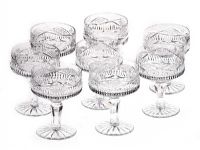 SET OF 8 TYRONE CRYSTAL DESSERT GLASSES at Ross's Online Art Auctions