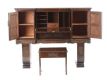CARVED ORIENTAL WRITING DESK AND STOLL at Ross's Online Art Auctions