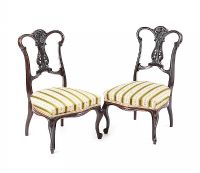 PAIR OF EDWARDIAN LOW CHAIRS 40 at Ross's Online Art Auctions
