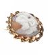 14CT GOLD 'LEDA AND THE SWAN' CAMEO BROOCH at Ross's Online Art Auctions