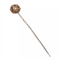 15CT GOLD AND DIAMOND STICK PIN at Ross's Online Art Auctions