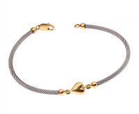 18CT GOLD AND STAINLESS STEEL CHILDREN'S BANGLE at Ross's Online Art Auctions