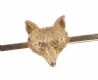 9CT GOLD FOX BAR BROOCH/STOCK PIN WITH FITTED BOX at Ross's Online Art Auctions