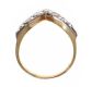 18CT GOLD AND DIAMOND WISHBONE RING at Ross's Online Art Auctions