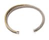 STERLING SILVER AND 1/4 BONDED 18CT GOLD BANGLE BY DAVID YURMAN at Ross's Online Art Auctions