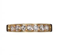 18CT GOLD DIAMOND HALF-ETERNITY RING at Ross's Online Art Auctions