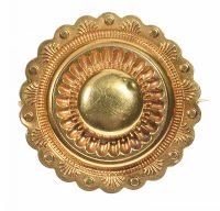 18CT GOLD BROOCH MOUNTED ON A GOLD-PLATE BACK at Ross's Online Art Auctions