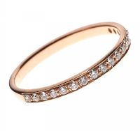 18CT ROSE-GOLD AND DIAMOND BAND at Ross's Online Art Auctions