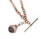 9CT ROSE GOLD FANCY-LINK CHAIN AND FOB at Ross's Online Art Auctions