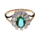 9CT GOLD DIAMOND AND GREEN GARNET RING at Ross's Online Art Auctions
