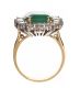18CT GOLD EMERALD AND DIAMOND CLUSTER RING at Ross's Online Art Auctions