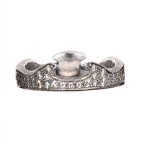 GEORG JENSEN 18CT WHITE GOLD AND DIAMOND 'FUSION' RING at Ross's Online Art Auctions