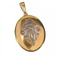 9CT GOLD AND DIAMOND LOCKET at Ross's Online Art Auctions