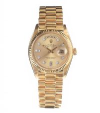 ROLEX GENTLEMAN'S 18CT GOLD WRIST WATCH, CIRCA 1973, WITH PAPERS & ORIGINAL BOX at Ross's Online Art Auctions
