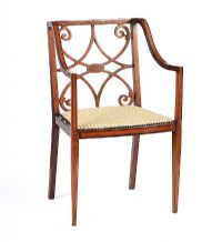 INLAID SATINWOOD OCCASIONAL CHAIR at Ross's Online Art Auctions