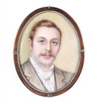 OVAL FRAMED MINIATURE at Ross's Online Art Auctions