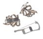 SILVER-TONE METAL DUET CLIP BROOCH SET WITH CRYSTALS at Ross's Online Art Auctions
