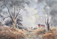 WOODED RETREAT by Hamilton Sloan at Ross's Online Art Auctions