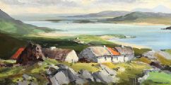 IRISH COTTAGES by Kenneth Webb RUA at Ross's Online Art Auctions
