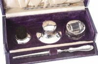 BOXED SILVER DESK SET at Ross's Online Art Auctions