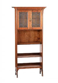ARTS AND CRAFTS OAK BOOKCASE at Ross's Online Art Auctions