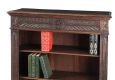 CARVED OAK OPEN BOOKCASE at Ross's Online Art Auctions