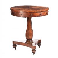 WILLIAM IV DRUM TABLE at Ross's Online Art Auctions