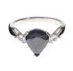 STERLING SILVER SAPPHIRE AND WHITE TOPAZ RING at Ross's Online Art Auctions
