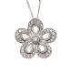 18CT WHITE GOLD AND DIAMOND FLOWER NECKLACE AND CHAIN at Ross's Online Art Auctions