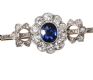 18CT GOLD SAPPHIRE AND DIAMOND BAR BROOCH at Ross's Online Art Auctions