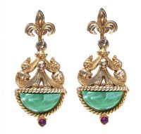 GOLD-TONE EARRINGS at Ross's Online Art Auctions