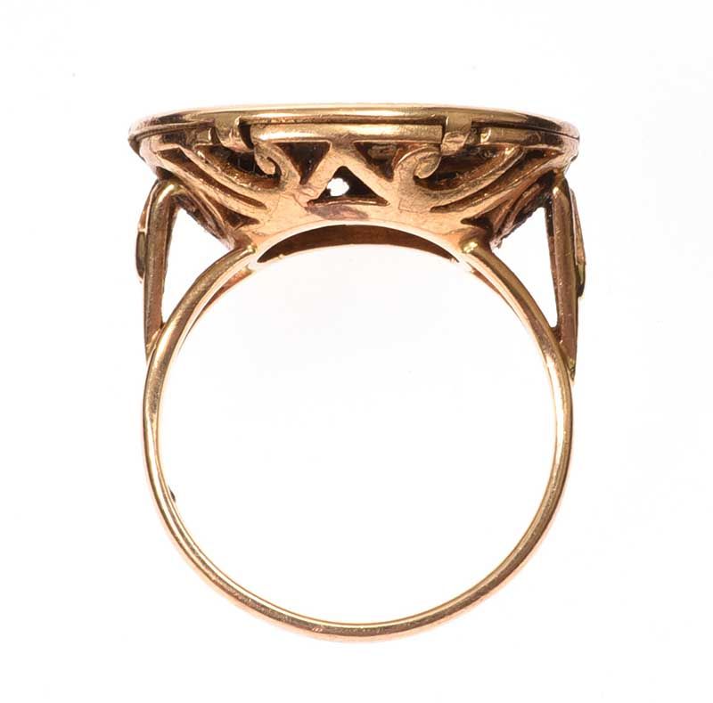 Small Curved Coin Ring by Von Treskow Online | THE ICONIC | Australia