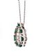 18CT WHITE GOLD EMERALD AND DIAMOND PENDANT AND CHAIN at Ross's Online Art Auctions