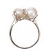 14CT WHITE GOLD AND PEARL AND DIAMOND RING at Ross's Online Art Auctions