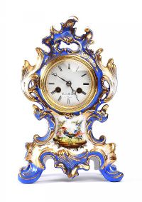 FRENCH PORCELAIN MANTLE CLOCK at Ross's Online Art Auctions