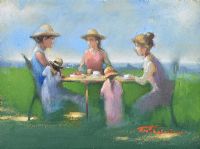 AFTERNOON TEA by Tom Quinn at Ross's Online Art Auctions