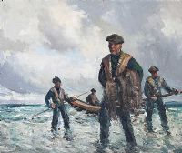 ARAN FISHERMEN by Maurice Canning Wilks ARHA RUA at Ross's Online Art Auctions