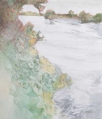THE WEIR by Terence P. Flanagan RHA RUA at Ross's Online Art Auctions