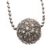 18CT WHITE GOLD AND DIAMOND BALL PENDANT AND CHAIN at Ross's Online Art Auctions
