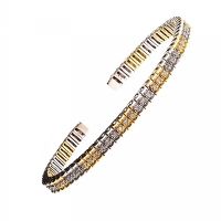 14CT GOLD AND DIAMOND BANGLE at Ross's Online Art Auctions