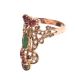 14CT ROSE GOLD AND MULTI-GEMSTONE RING at Ross's Online Art Auctions
