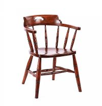 OAK SPINDLE BACK ARMCHAIR at Ross's Online Art Auctions
